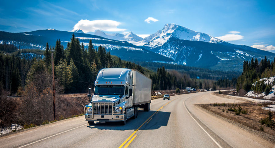 Refrigerated Freight Shipping Truck